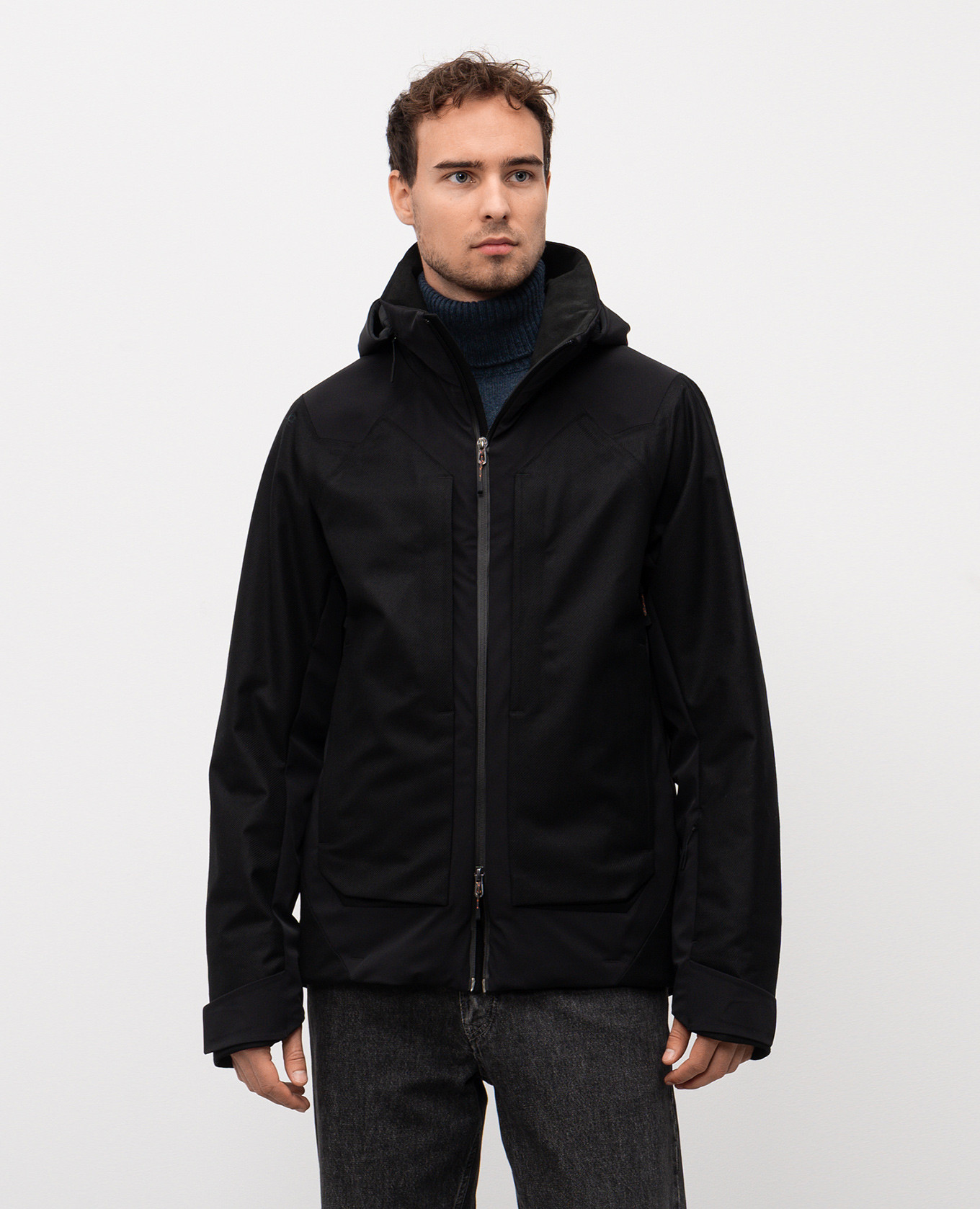Black down jacket with wool and cashmere Sease 3