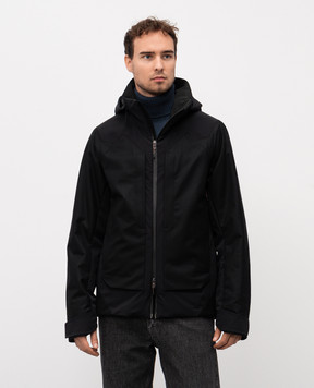 Sease Black down jacket with wool and cashmere OP043TN595