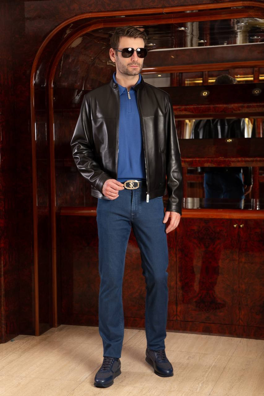 

Blue jeans with logo Stefano Ricci