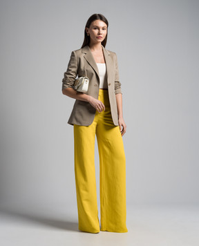 Max Mara Yellow GARY pants with linen GARY