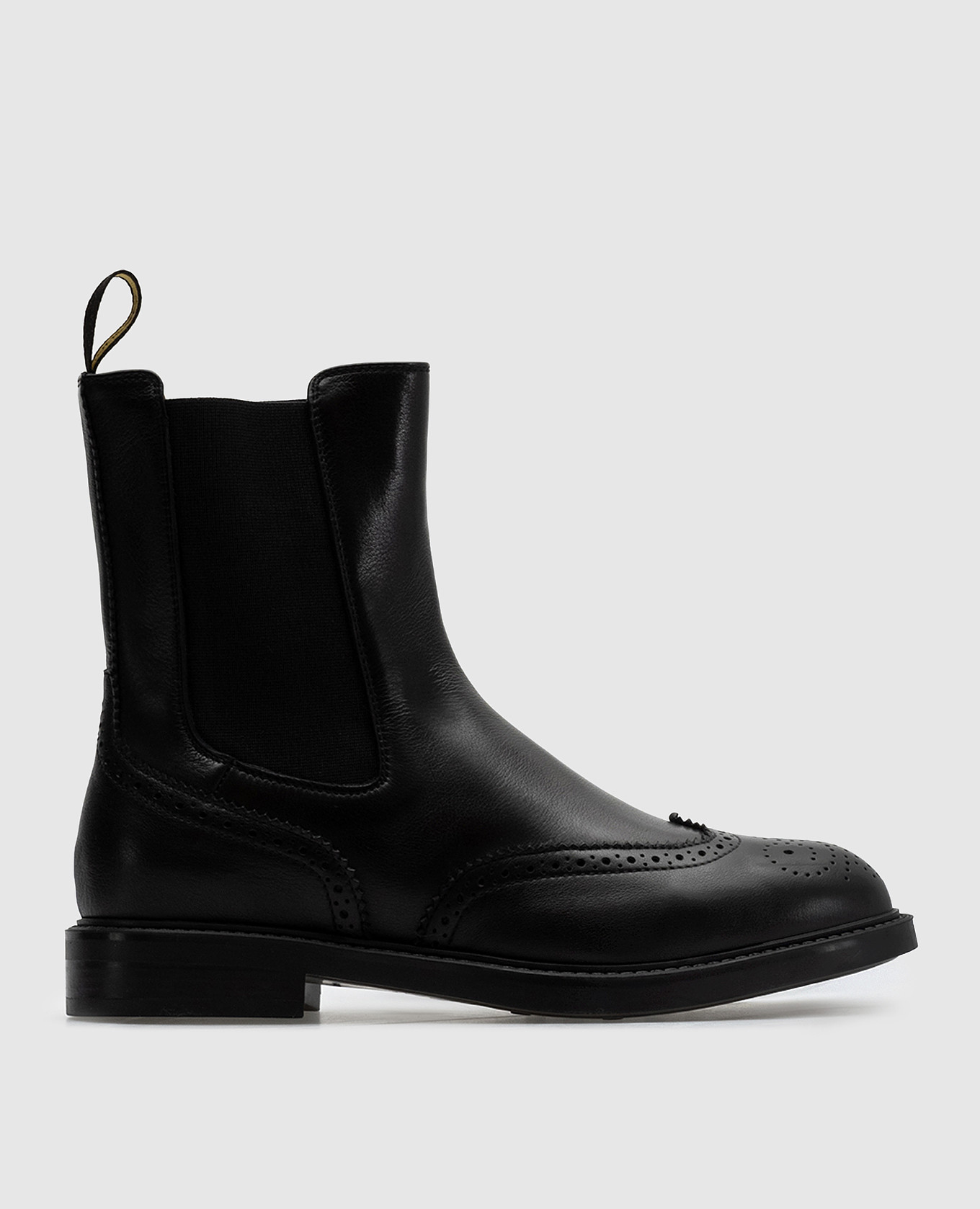 Black leather chelsea boots doucal's
