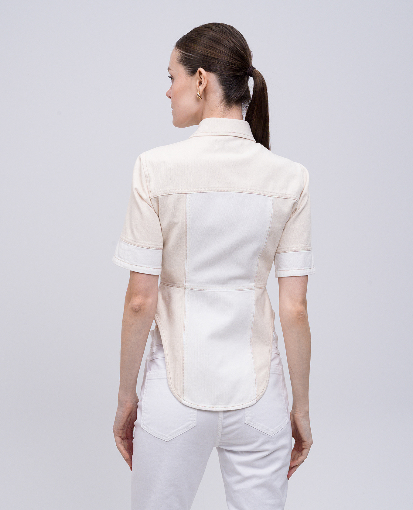 

Beige denim shirt QUARTO Max Mara Sportmax
