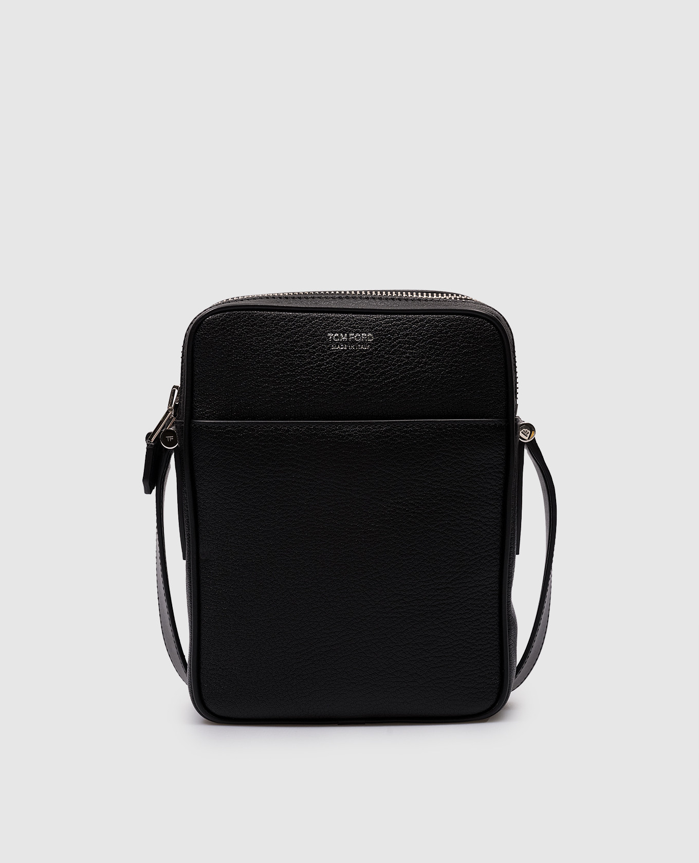 

Black leather bag with logo Tom Ford