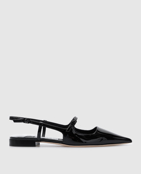 Jimmy Choo Black patent leather slingbacks DIDI DIDIFLATPAT