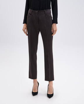 Tom Ford Brown wool and silk pants PAW622FAX1216