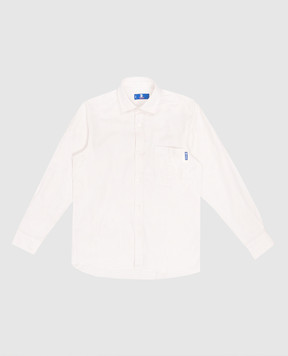 Stefano Ricci Children's white shirt with logo monogram embroidery YAC6400010LJ1609