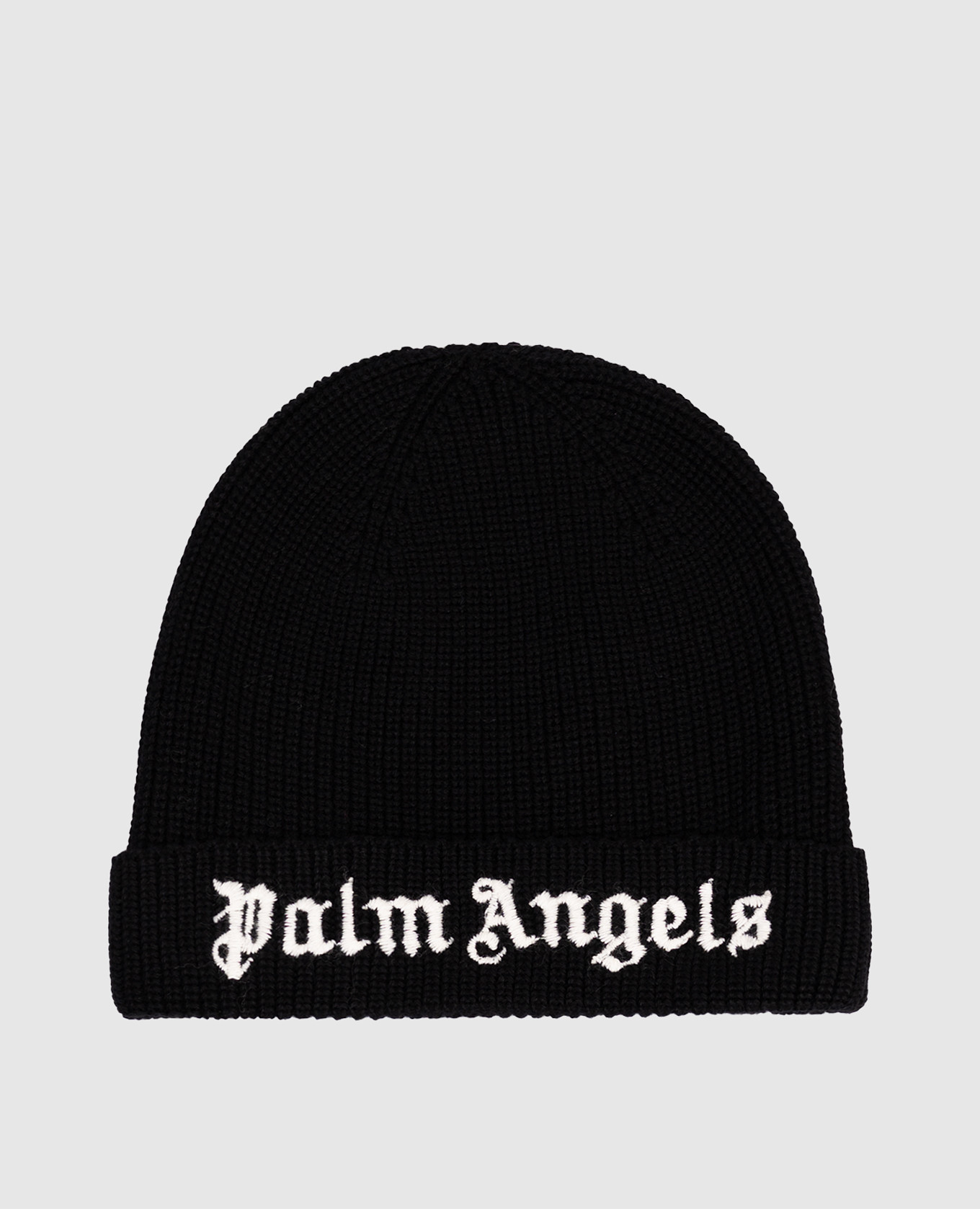 

Children's black hat with wool Palm Angels