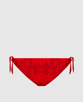 Vilebrequin Burgundy floral print swimsuit panties FLACH118