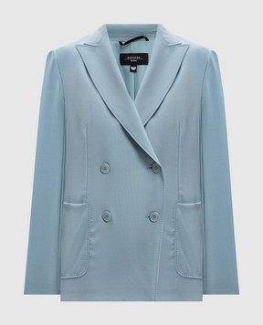 Max Mara Weekend NERVOSO blue double-breasted wool jacket NERVOSO