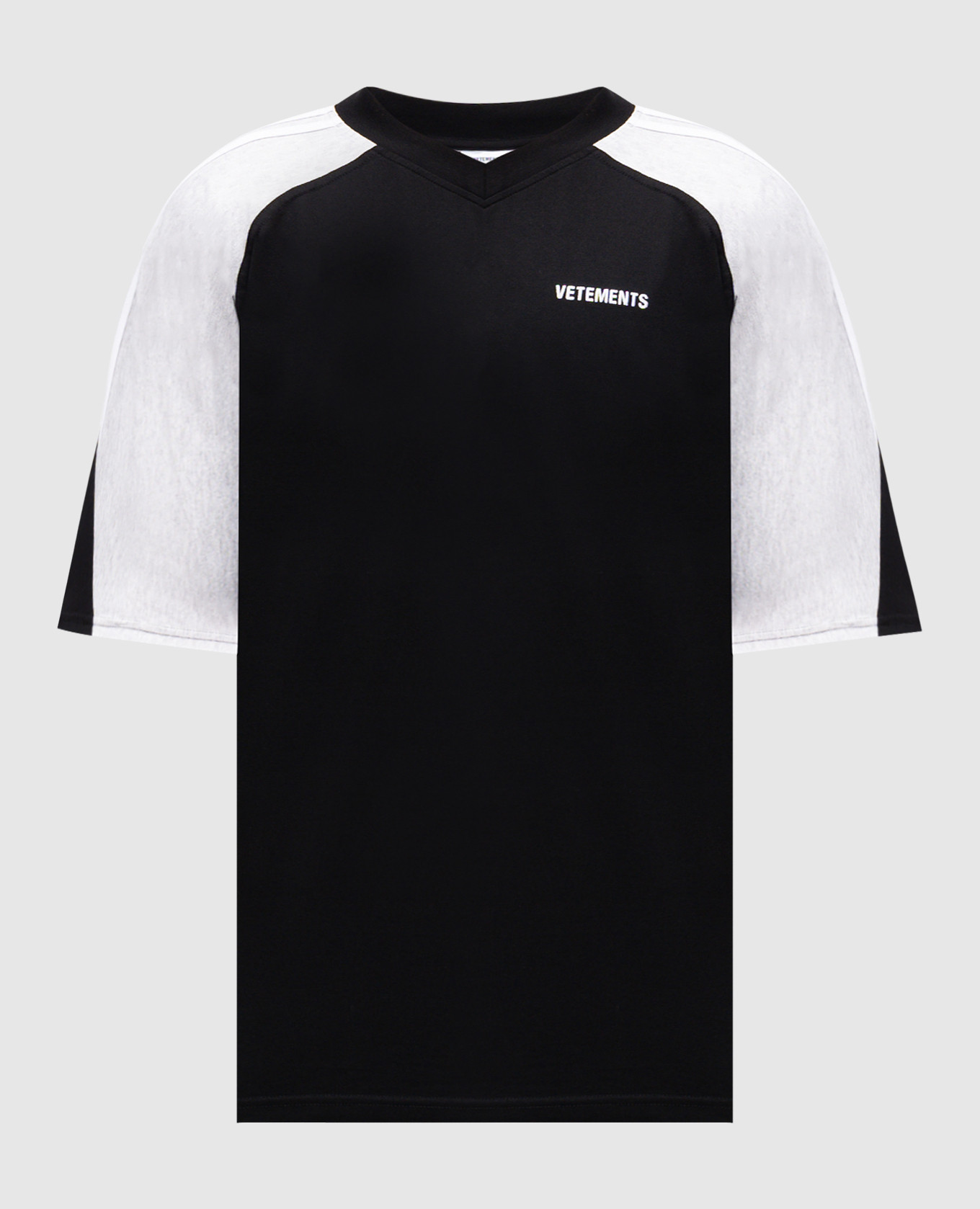 Black T-shirt with embroidered logo Vetements