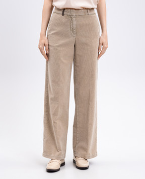 Peserico Beige corduroy pants P04835T2003277
