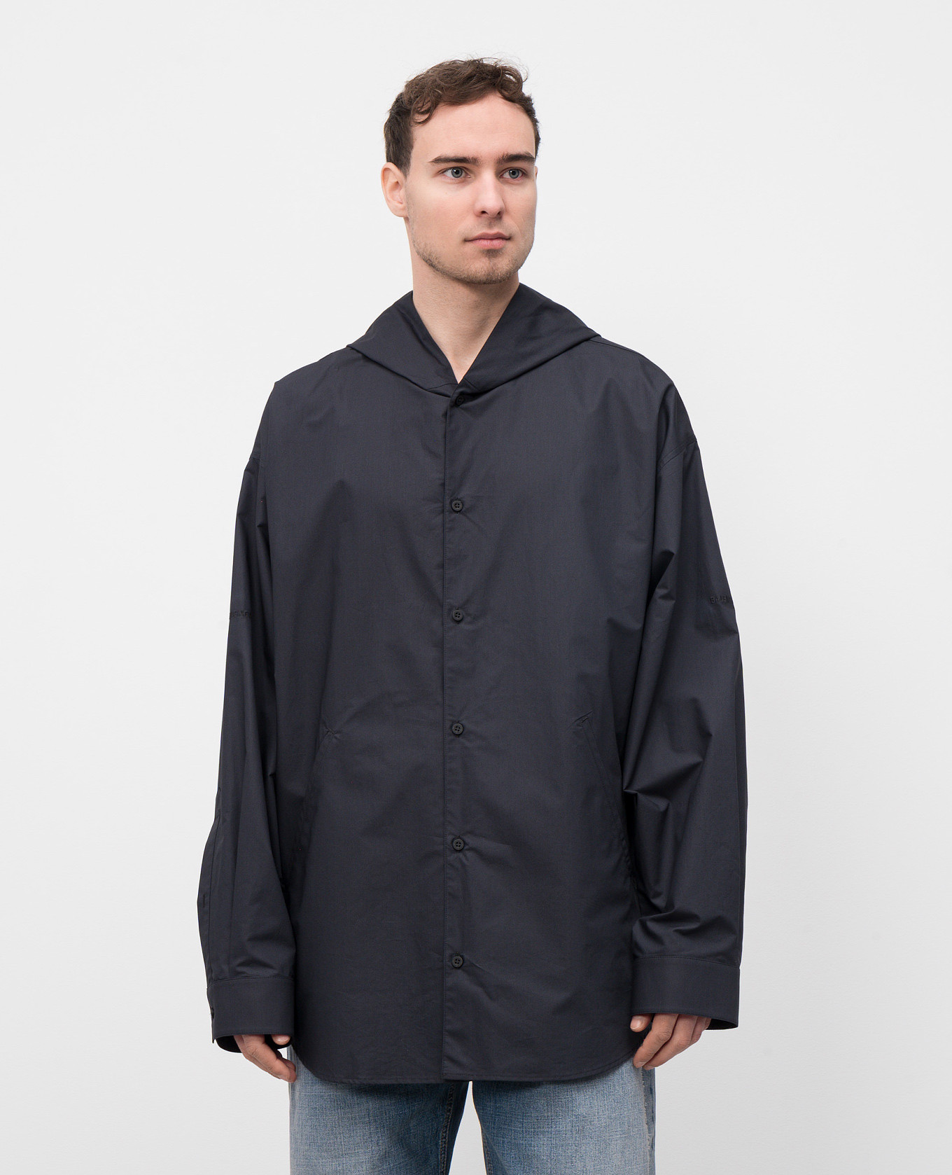 Black hooded shirt Balenciaga 3