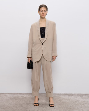 Philosophy di Lorenzo Serafini Beige loose-fitting jacket A05062121