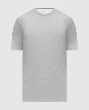 Brunello Cucinelli Grey ribbed straight-cut T-shirt MR8061336