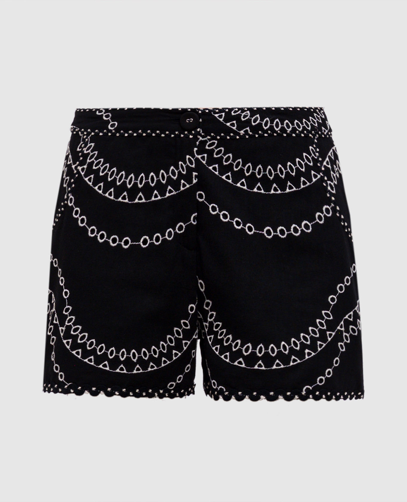 

Drea black embroidered linen shorts Charo Ruiz