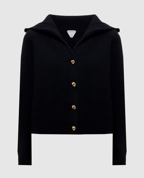 Bottega Veneta Black wool cardigan 804599V4QJ0