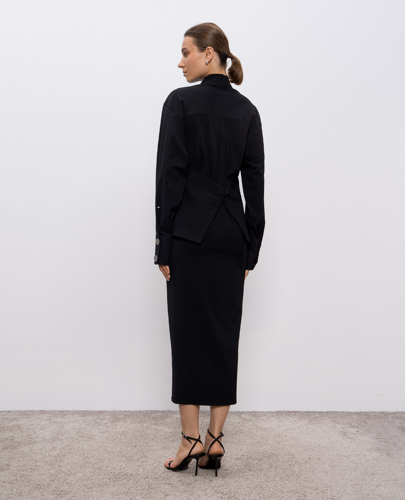 Black shirt dress PIRANIA Max Mara Sportmax 3