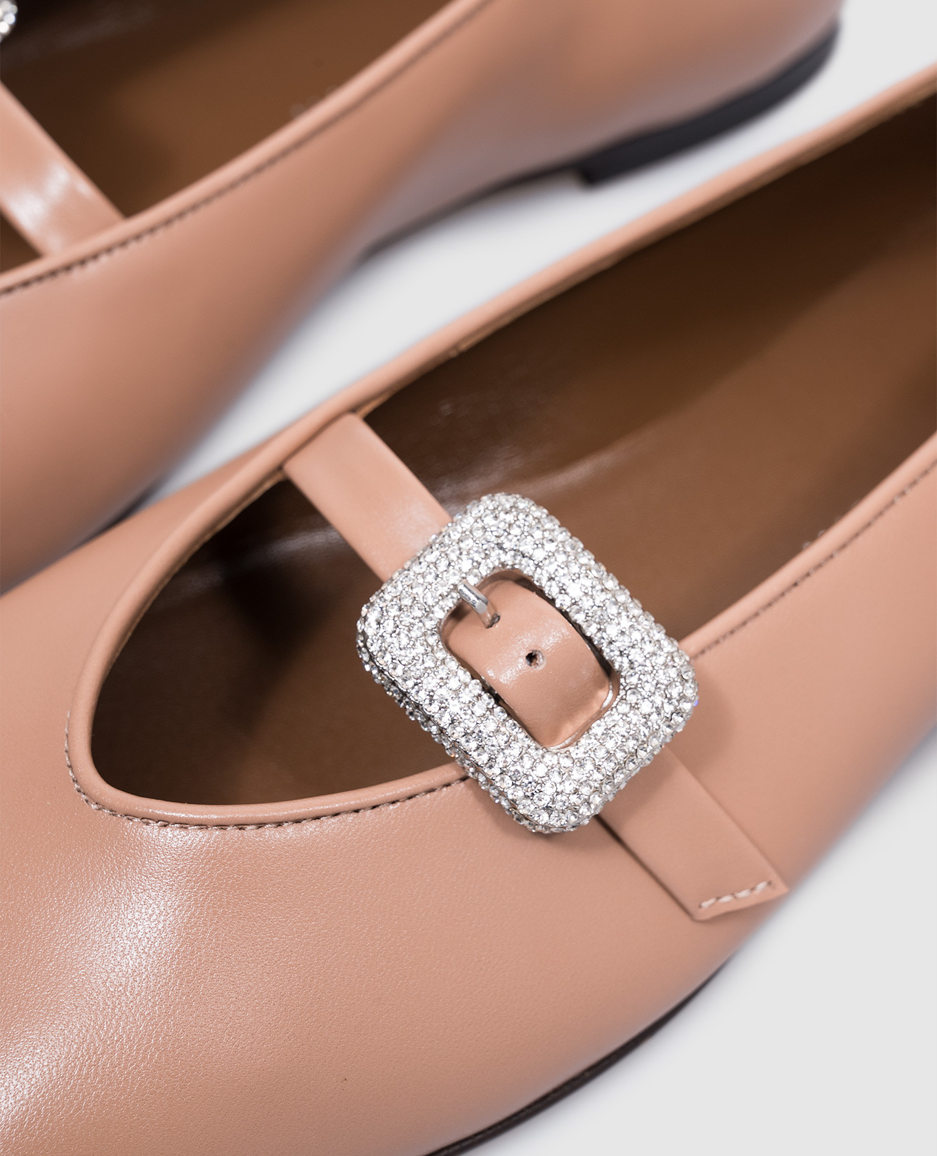 

Amanda beige leather ballet flats with crystals Giuseppe Zanotti