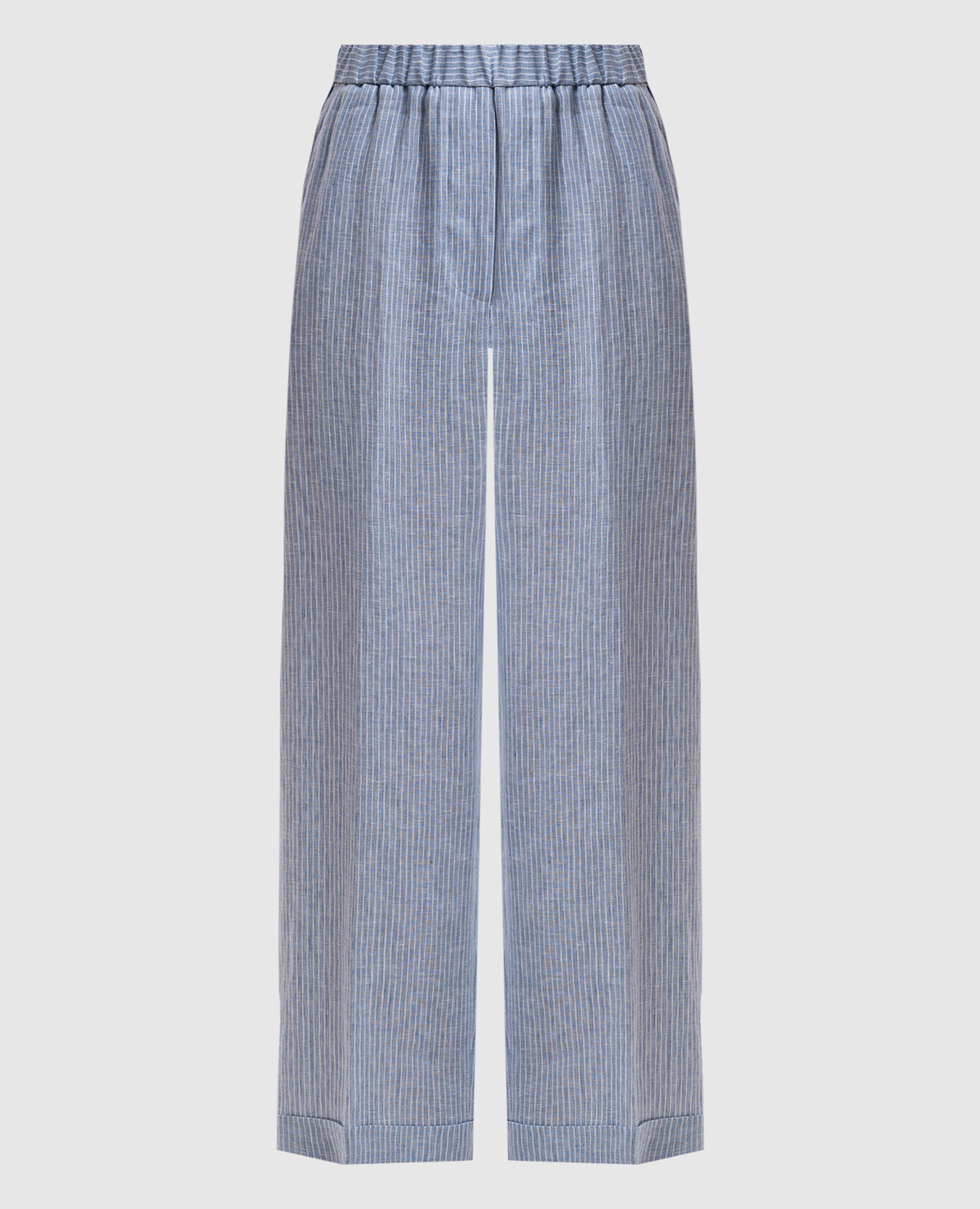 

Blue patterned linen pants Peserico, Light blue