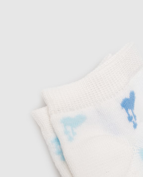 RiminiVeste Children's white socks Ciocca with a pattern 4511