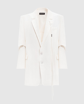 Ann Demeulemeester Agnes white wool jacket B0012370FA556