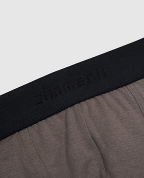 Zimmerli Khaki boxer briefs with logo 7001343