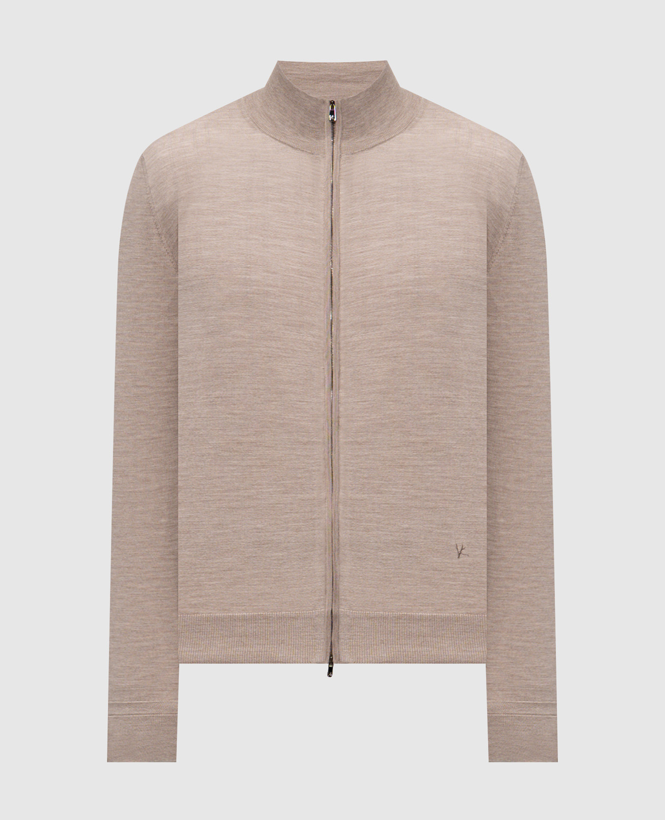 Beige wool cardigan ISAIA