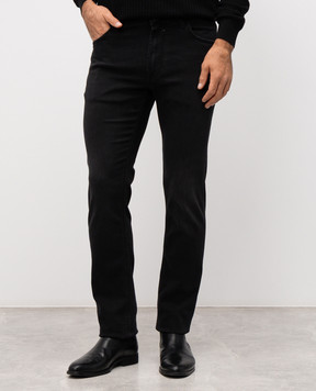 Stefano Ricci Black slim jeans with logo patch MST54B4251T01959