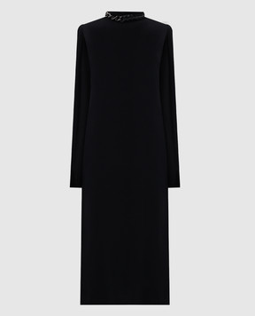Tom Ford Black midi dress with necklace AB1657