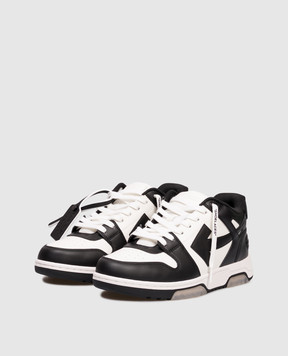 Off-White Out Of Office black leather sneakers M189C9L007