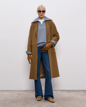 Heresis Brown wool coat M46120G400