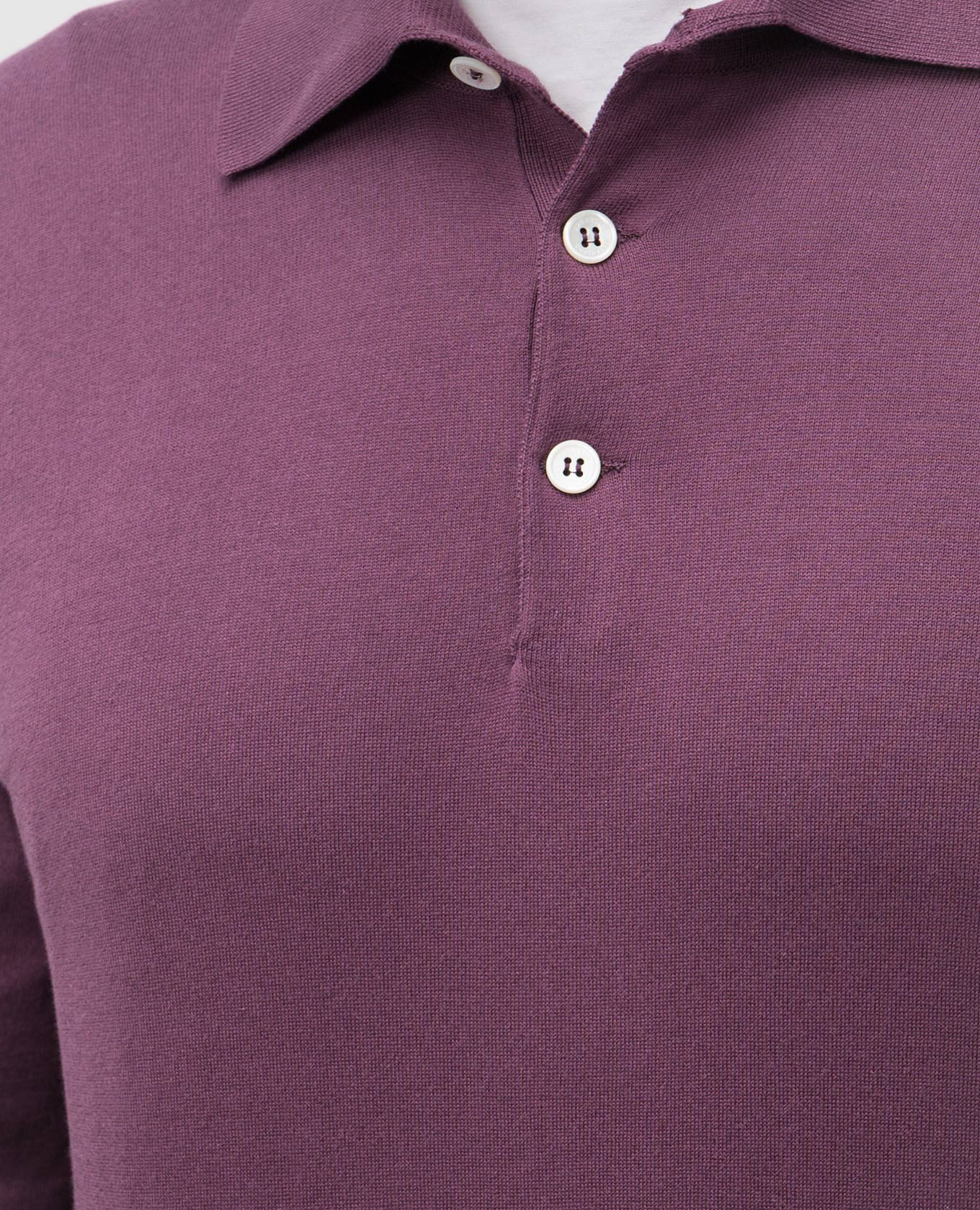 

Purple long-sleeved polo shirt Brunello Cucinelli, Violet