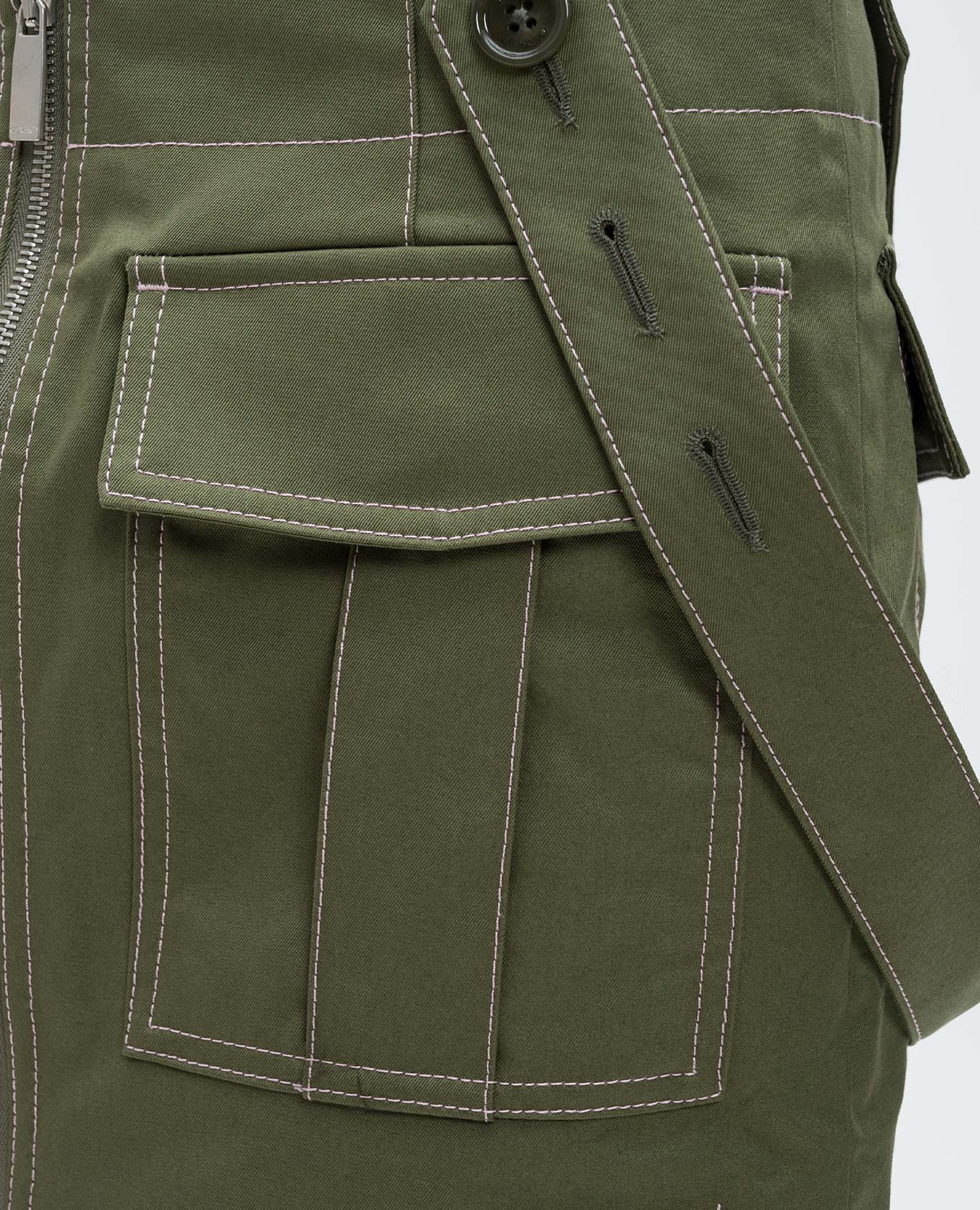 Green cargo skirt with logo embroidery Off-White 5