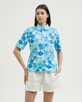 Vilebrequin Leonie white polo shirt with print LEOAQ303