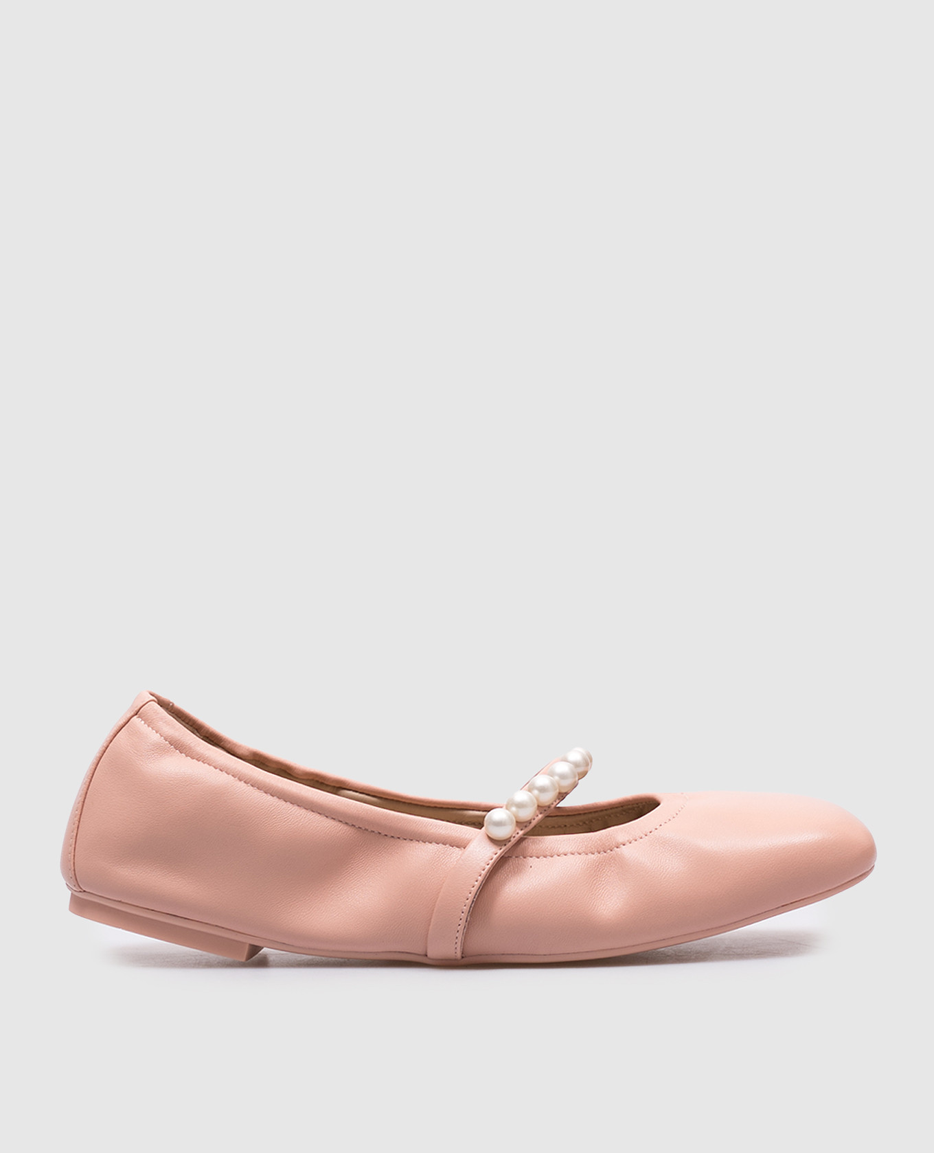 

Goldie pink leather ballet flats with beads Stuart Weitzman