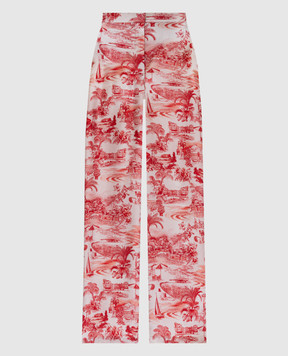Max Mara Red ZEUS silk pants ZEUS