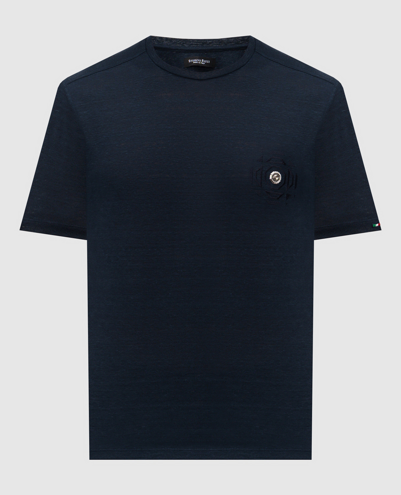 

Blue linen T-shirt Stefano Ricci