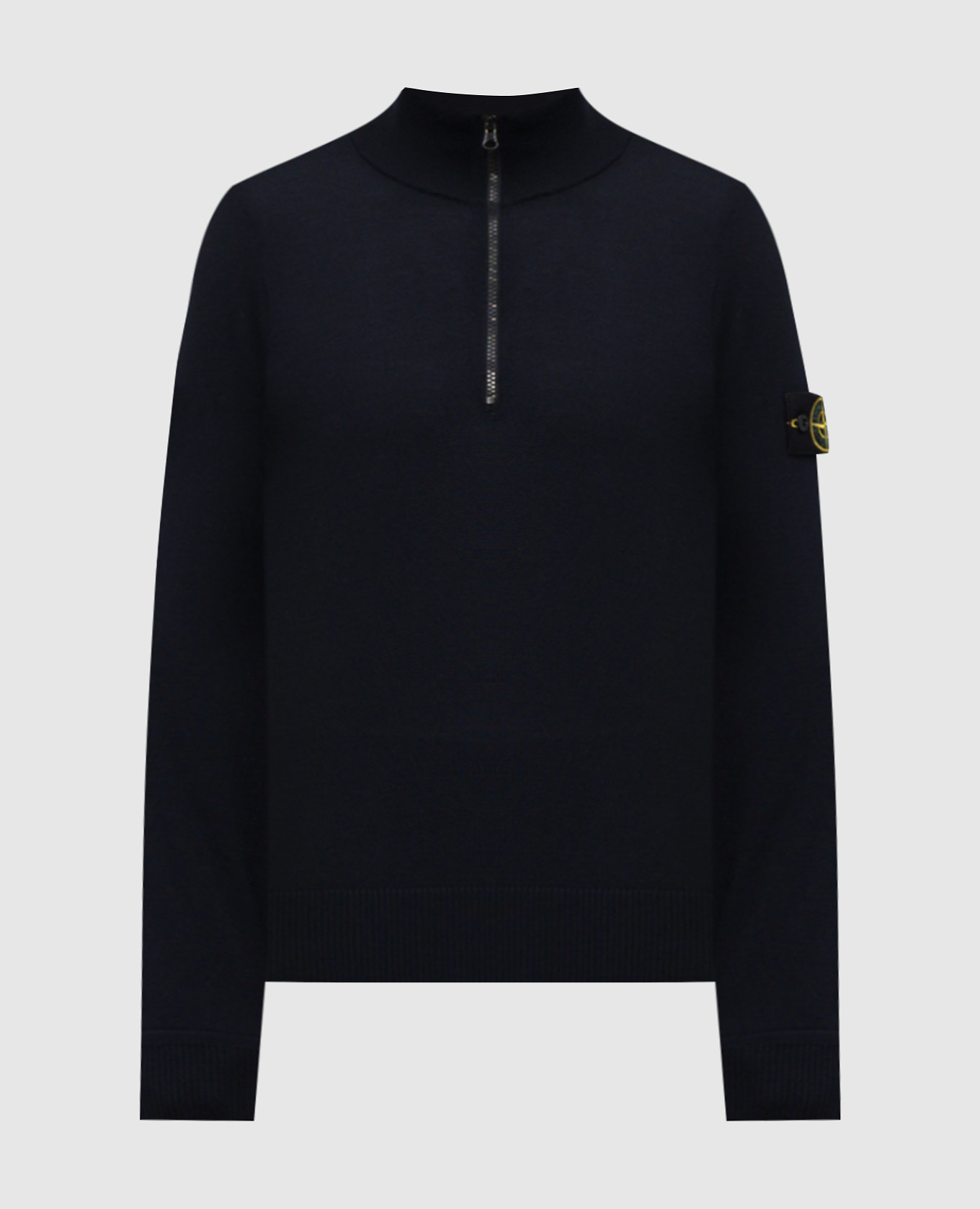 Blue wool jumper with logo Stone Island