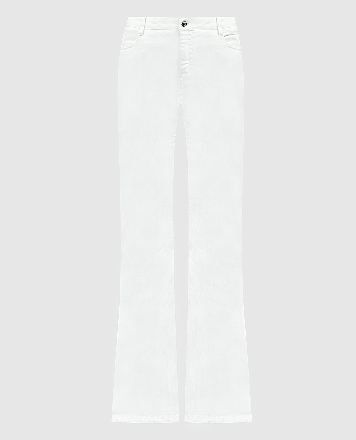 

White flared jeans with logo patch Ermanno Scervino