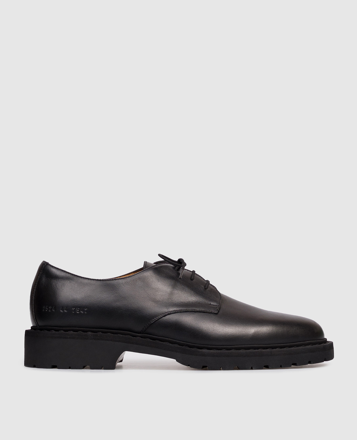 Black leather derby shoes Common Project