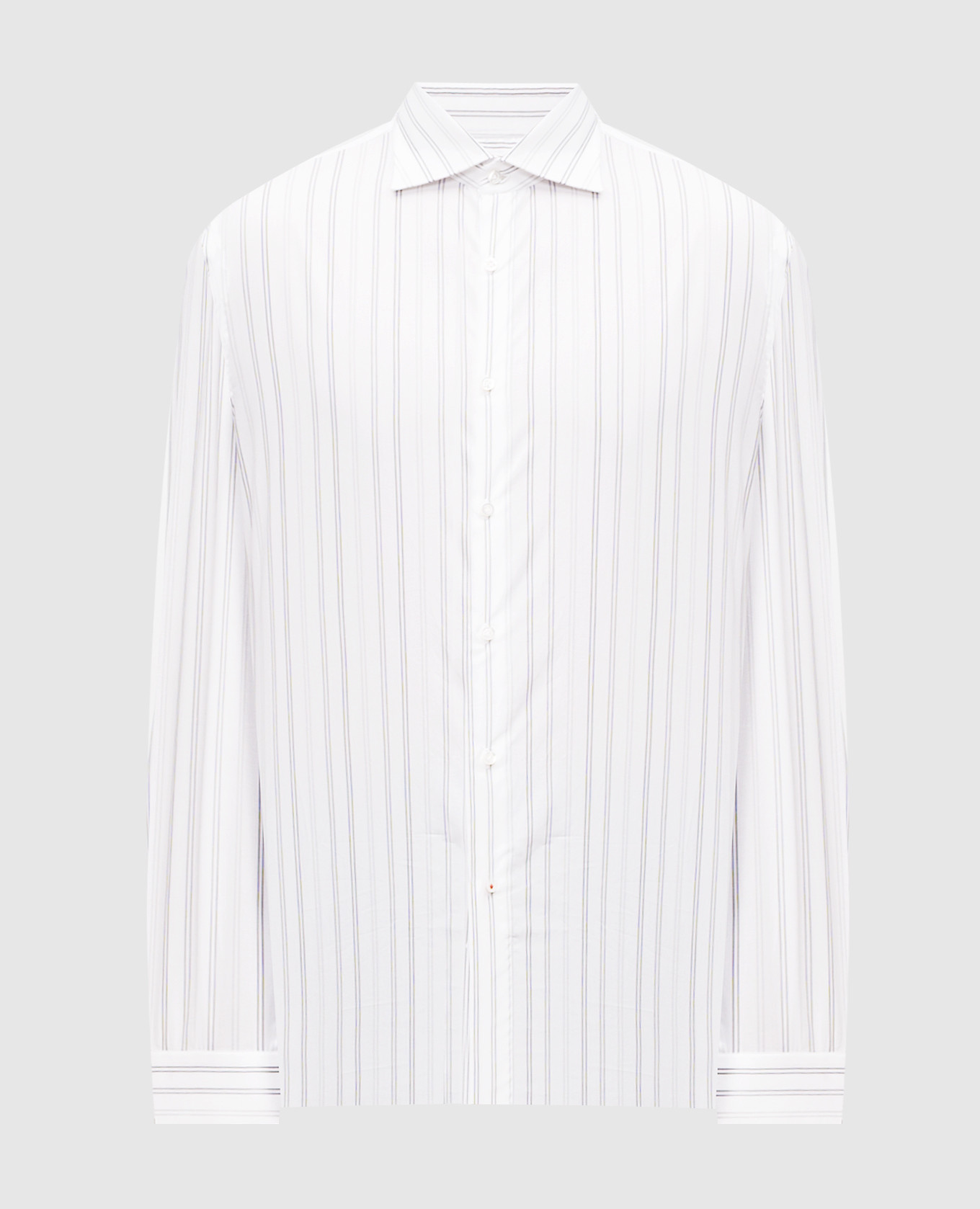 White shirt with a striped pattern ISAIA