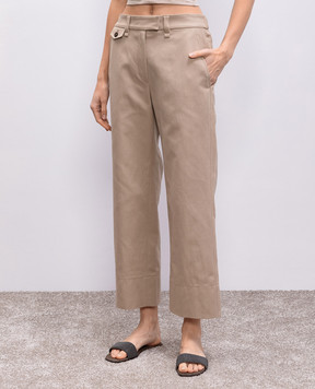 Brunello Cucinelli Beige linen pants ML145P8833