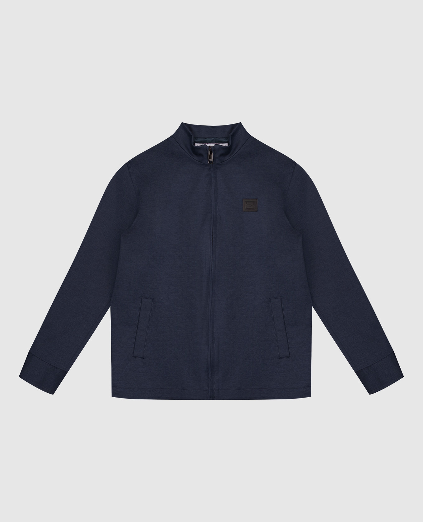 Children&#39;s blue sports jacket with logo patch Dolce&Gabbana