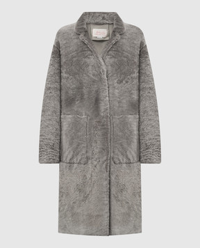 Babe Pay Pls Gray sheepskin coat 1827GEMMA