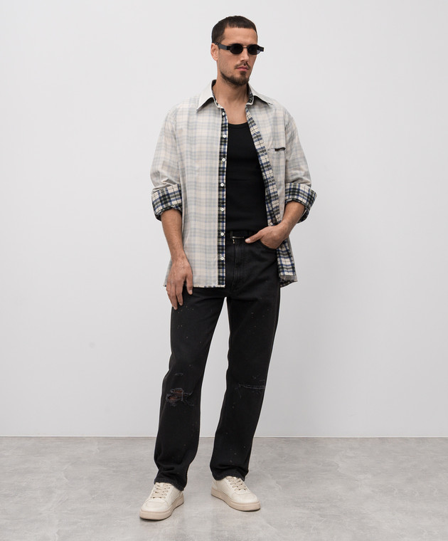 Maison Margiela MM6 - Reversible checkered shirt SH2DT0016M35444