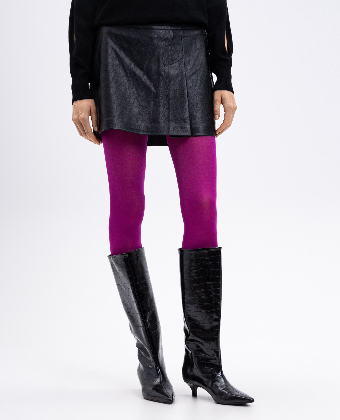 

Black mini skirt with logo Twinset