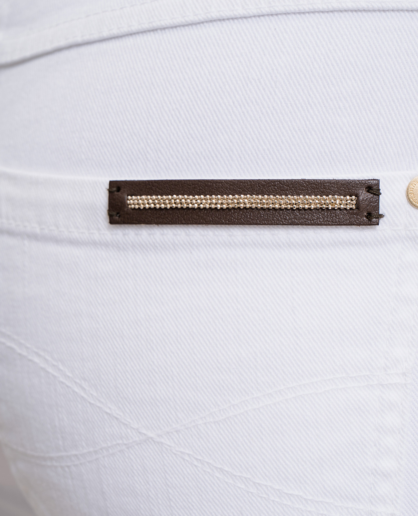 White slim jeans with monil chain Brunello Cucinelli 5