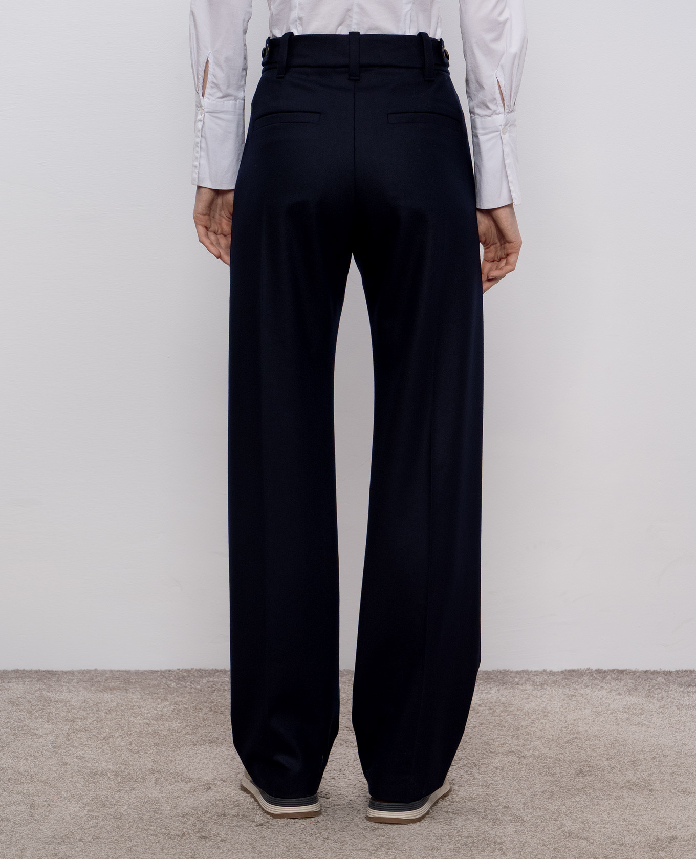 Blue wool pants Brunello Cucinelli 3