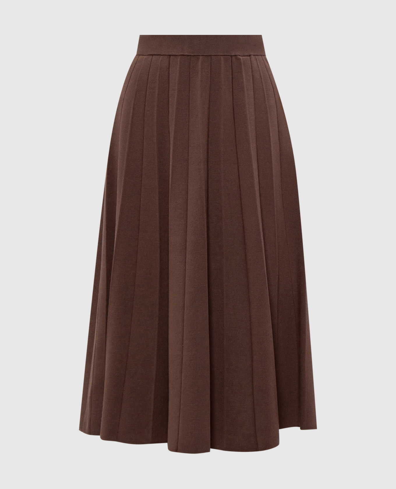 

Brown skirt with silk with a corrugation effect JOSEPH, Коричневый