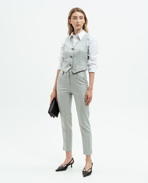 Peserico Gray vest with wool and lurex A03609Z08329